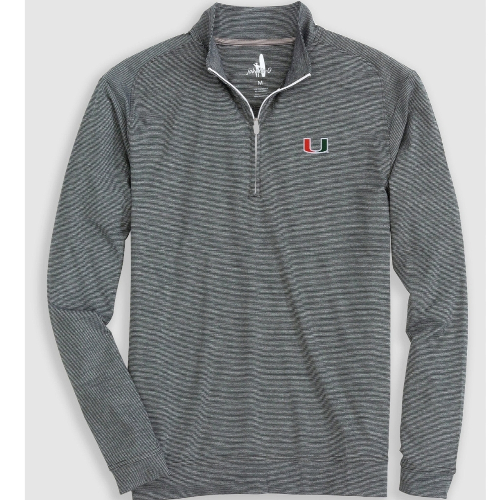 125. johnnie-O Miami Flex Performance 1/4 Zip | Color: Meteor